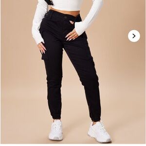 Fashion Nova Black Cargo Joggers